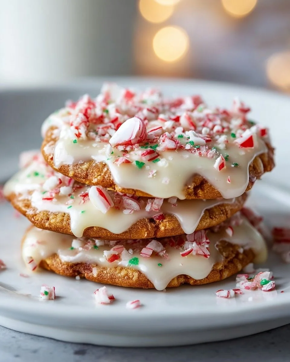 Delicious white chocolate peppermint pretzel crisps for a festive treat.