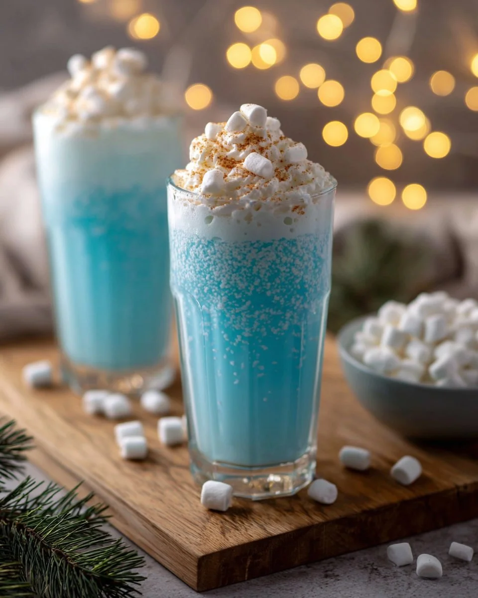 A can of Winter Sky Soda against a snowy backdrop