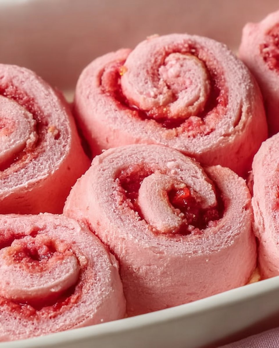 Valentines Rolls with Strawberries