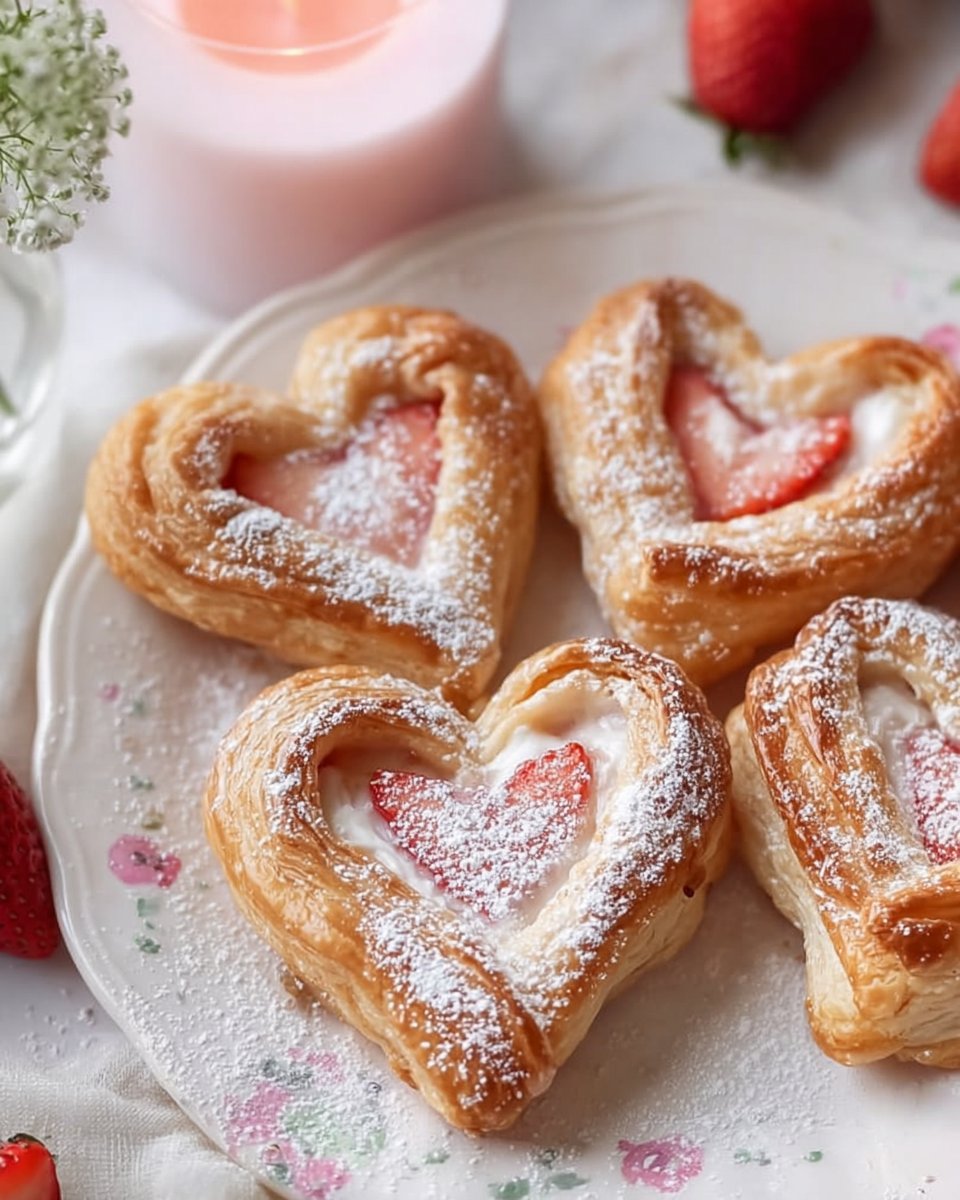 Vegan Strawberry Cream Danishes