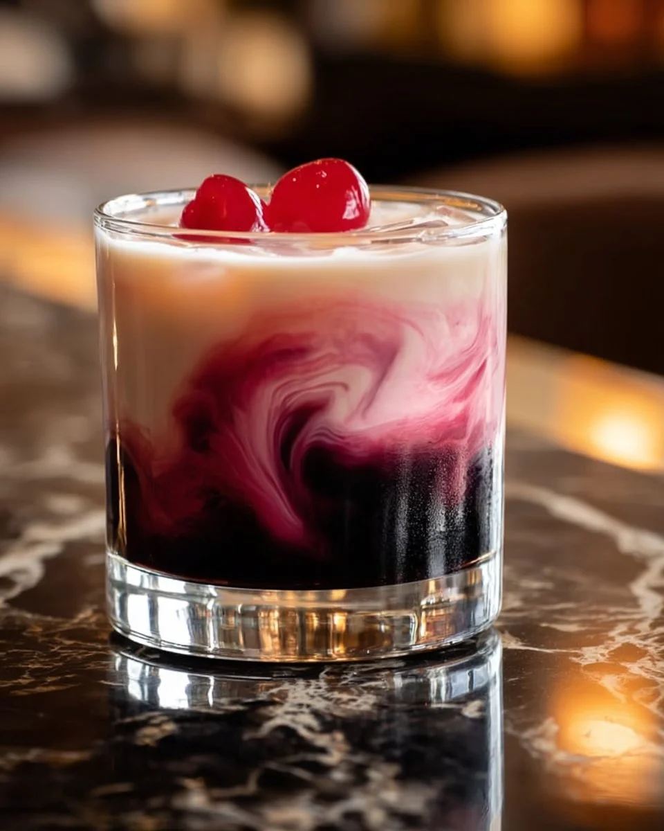 Cherry Rose Mudslide dessert showcasing rich colors and flavors.