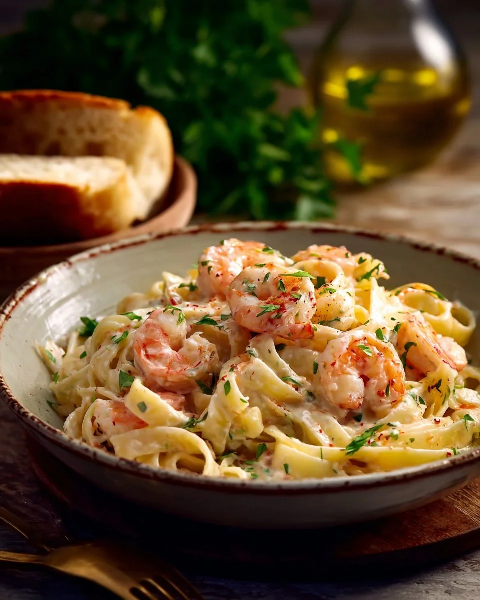 Creamy Shrimp Fettuccine Alfredo Recipe That's Ready in 20 Minutes