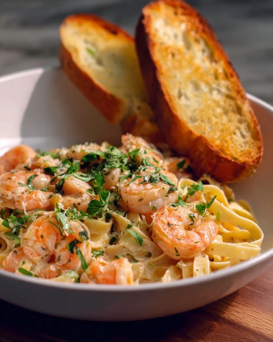 Creamy Shrimp Fettuccine Alfredo Recipe That's Ready in 20 Minutes