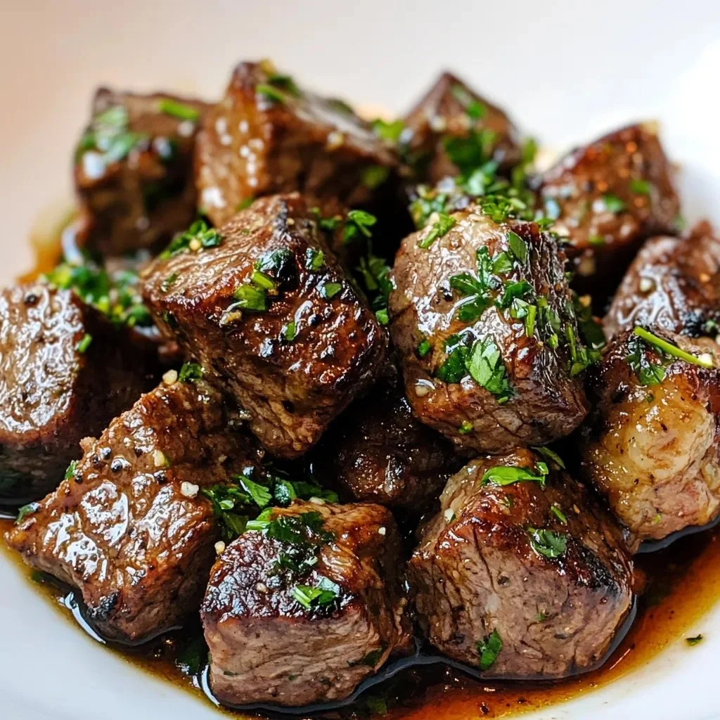 Crockpot Garlic Butter Steak Bites