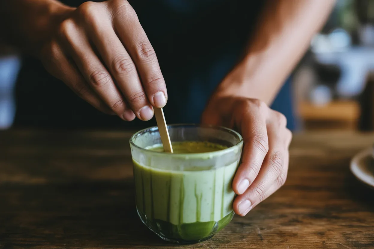 Iced Dubai Chocolate Matcha