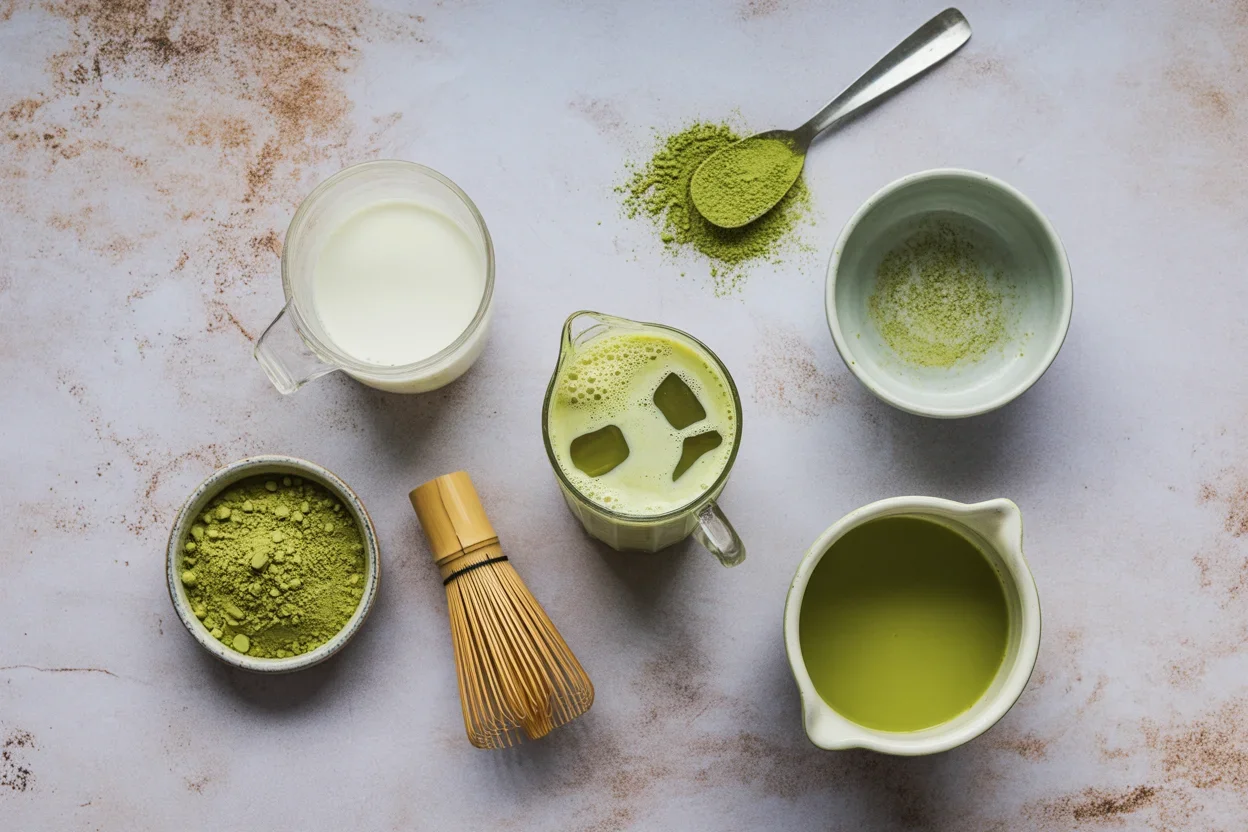 Iced Dubai Chocolate Matcha