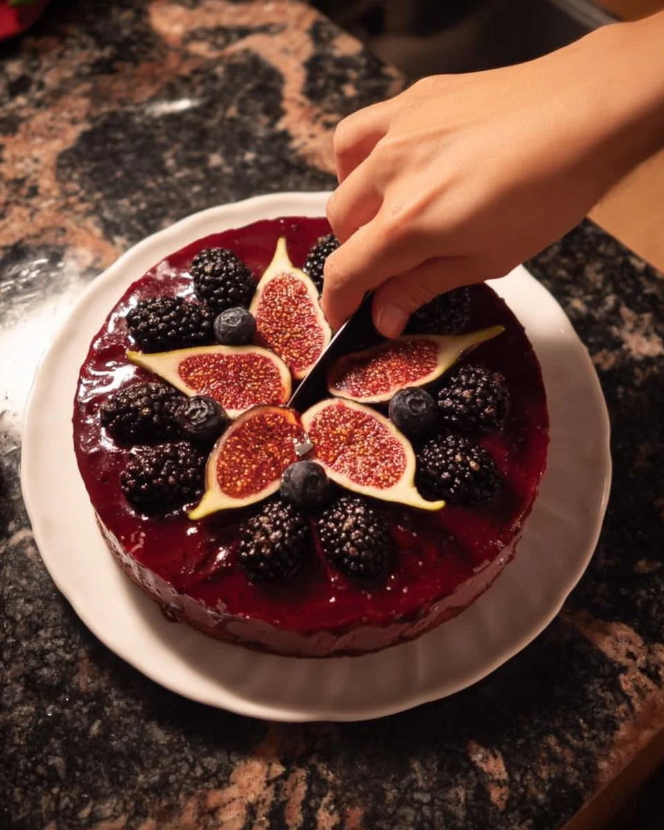 Elderberry Tart with a golden crust and rich filling