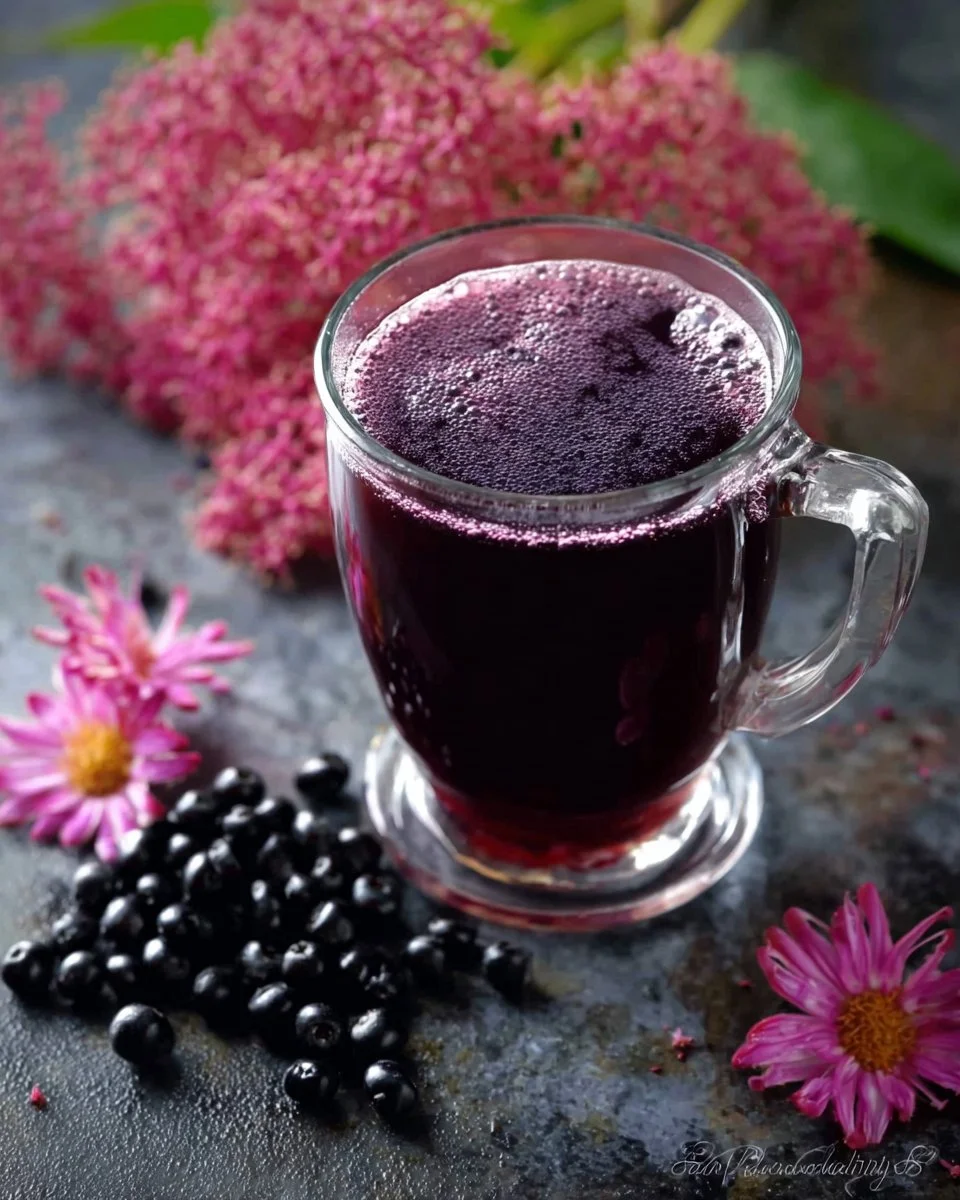 A steaming cup of immune boosting tea prepared with herbs and spices.