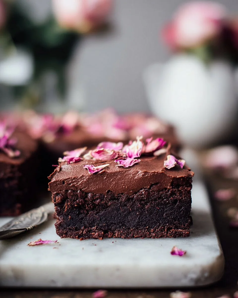 Brownies with Chocolate Ganache Frosting