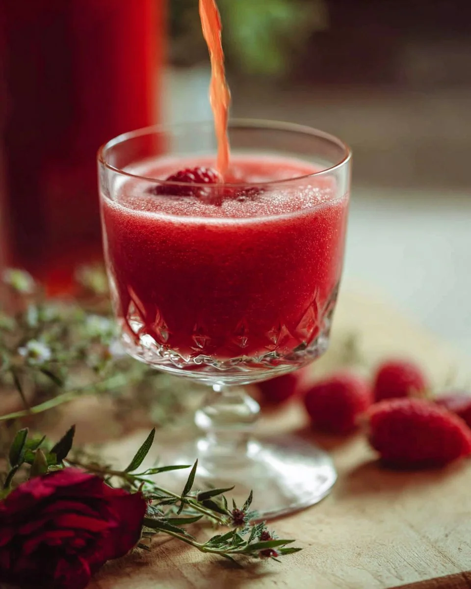 Be My Valentine Sparkling Raspberry Grapefruit Mocktail