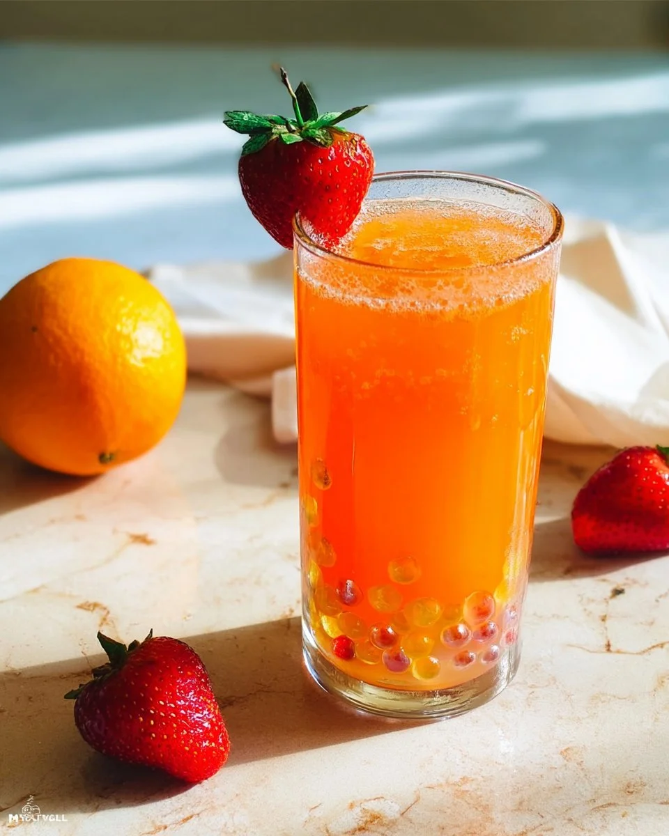 Berry Orange Bubble Tea