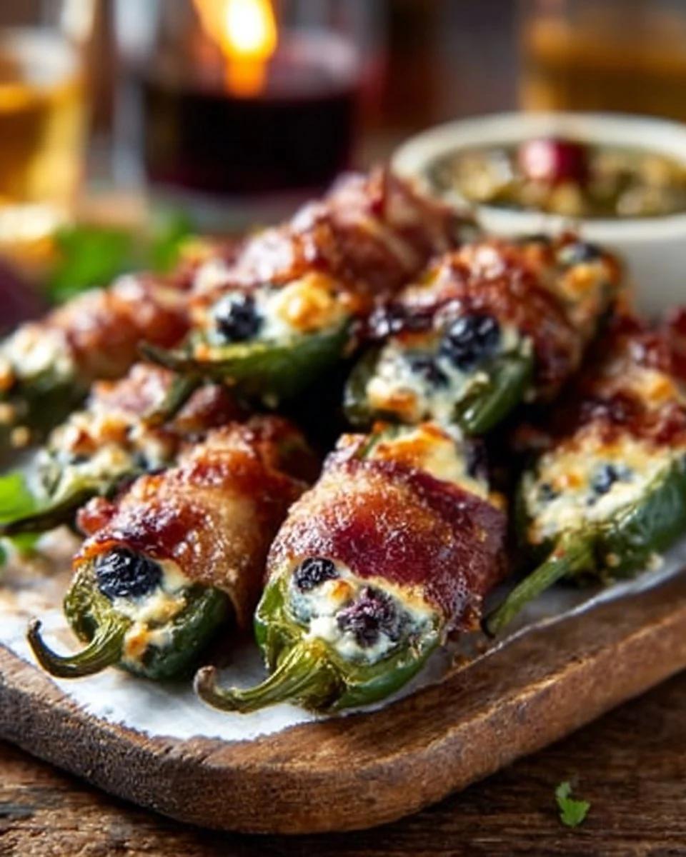 Blueberry Brie Jalapeño Poppers