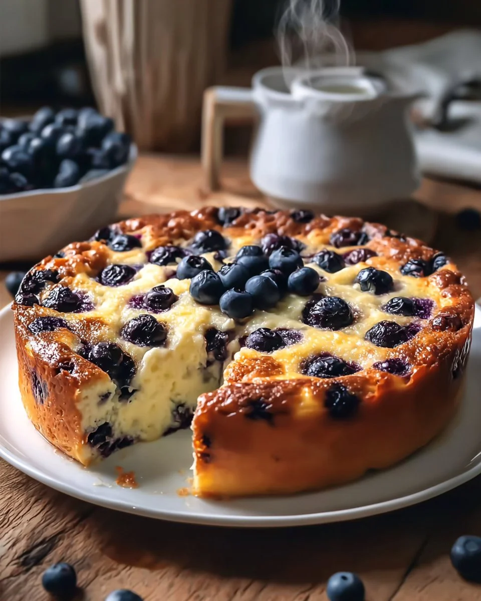 Blueberry Cottage Cheese Breakfast Bake