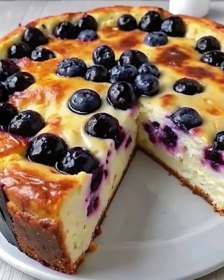 Blueberry Cottage Cheese Breakfast Bake