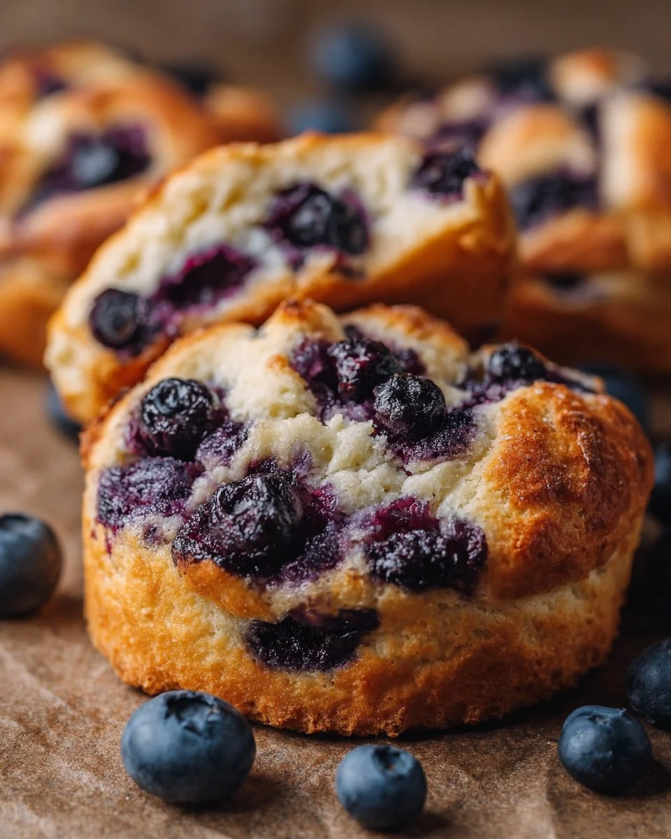 Blueberry Fluffy Cottage Cheese Cloud Bread