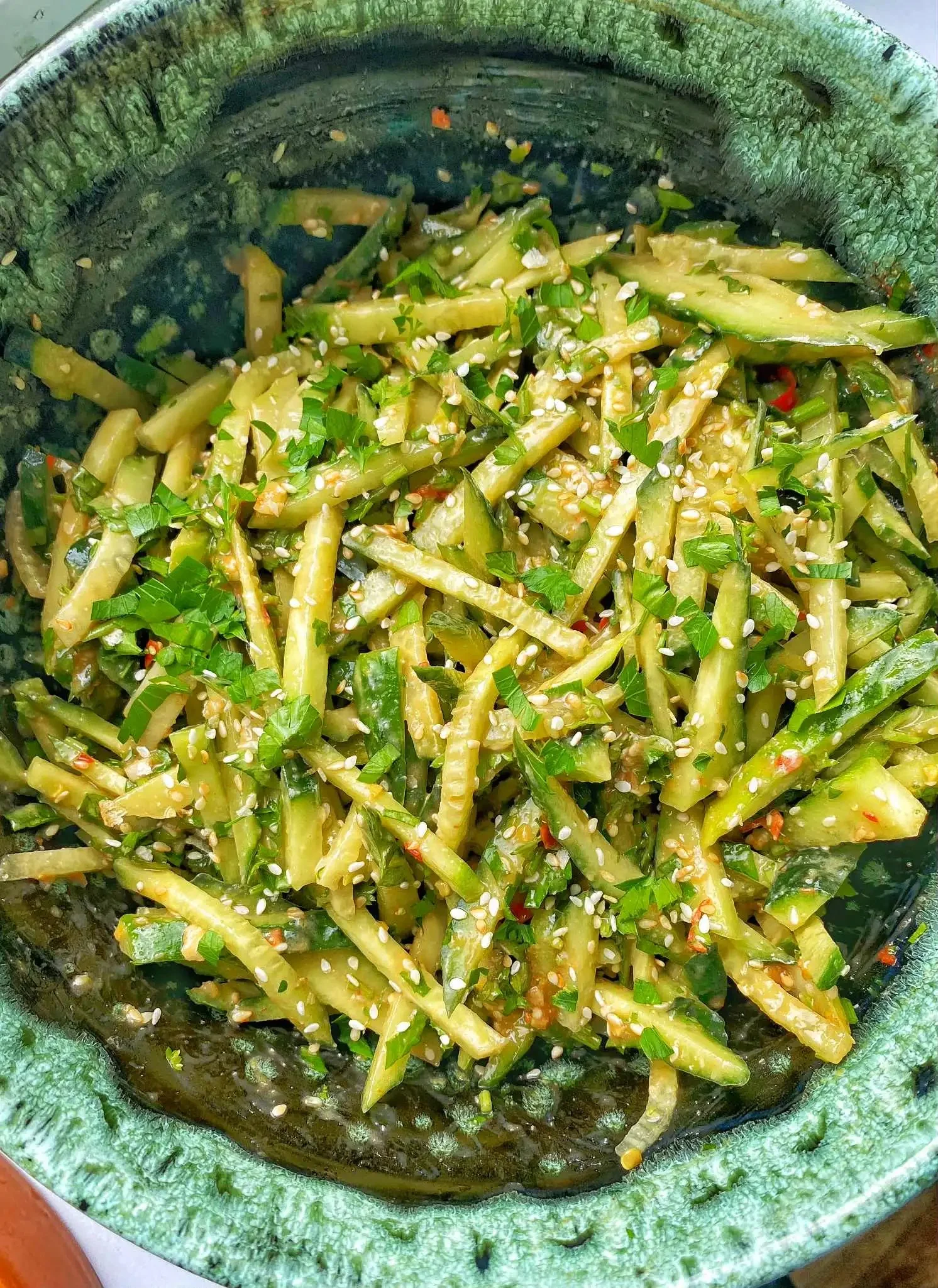 Cucumber Peanut Butter Salad