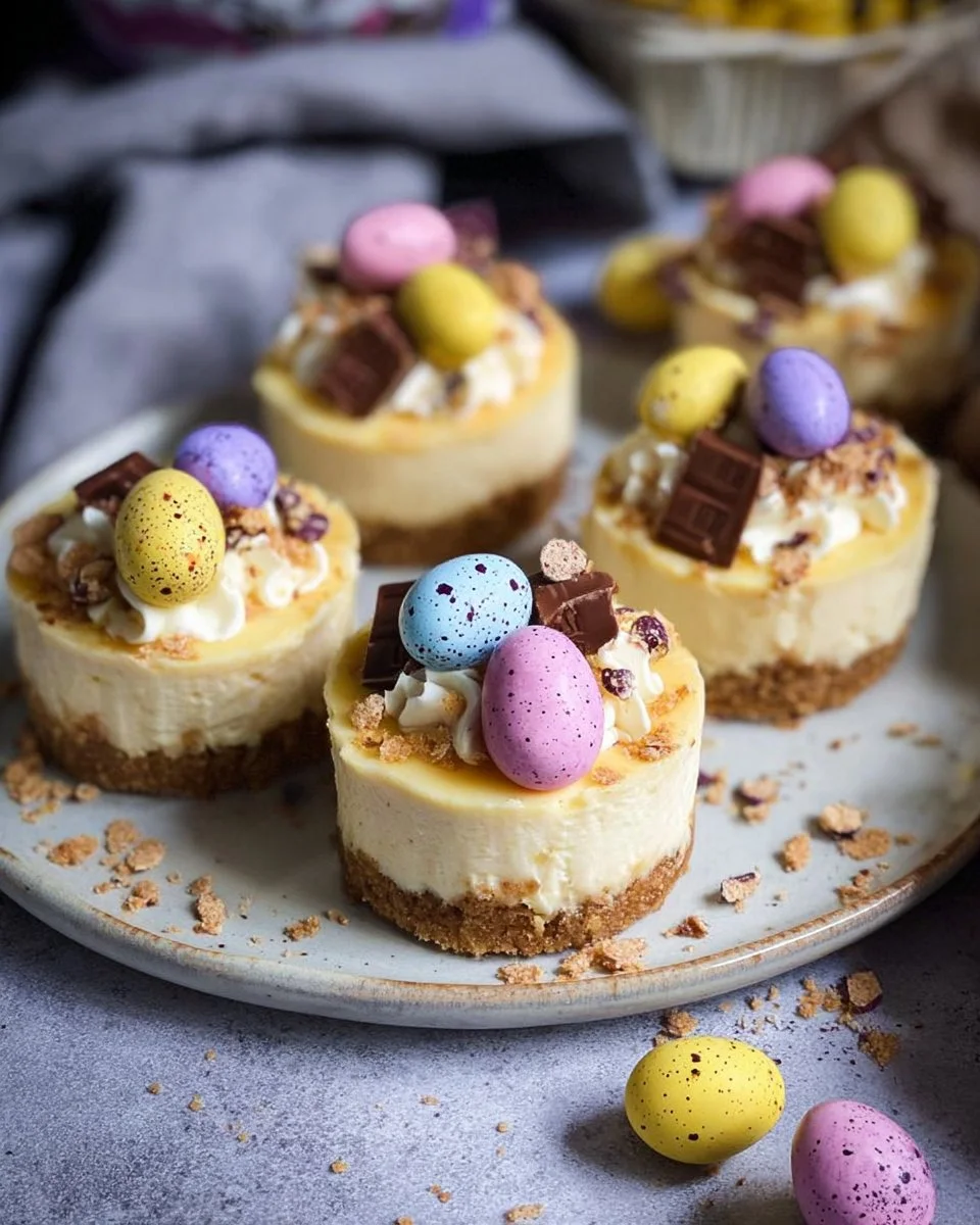 Individual Mini Egg Cheesecakes