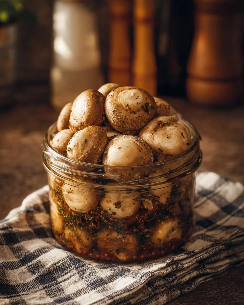 Monster Bites (Pickled Mushrooms)