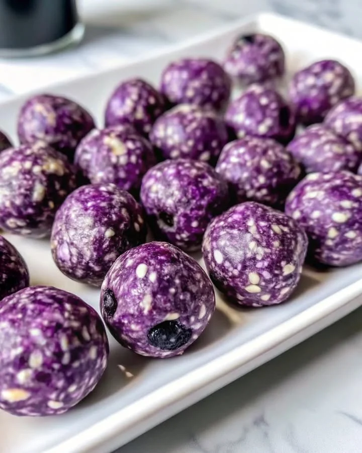 No-Bake Lemon Blueberry Protein Bites