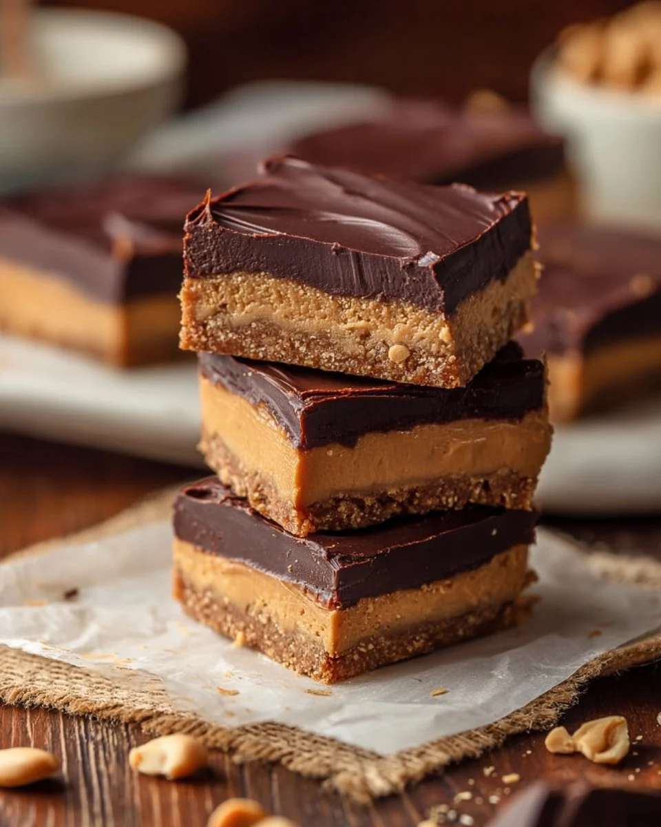 No Bake Peanut Butter Cup Bars