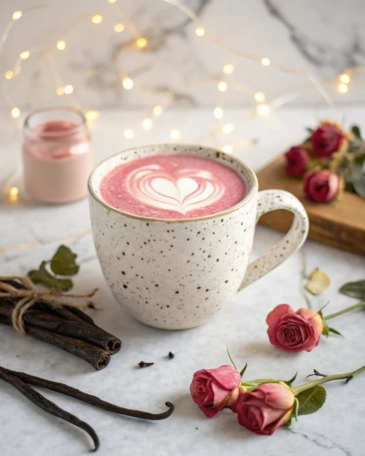 Pink Rose Vanilla Bean Latte