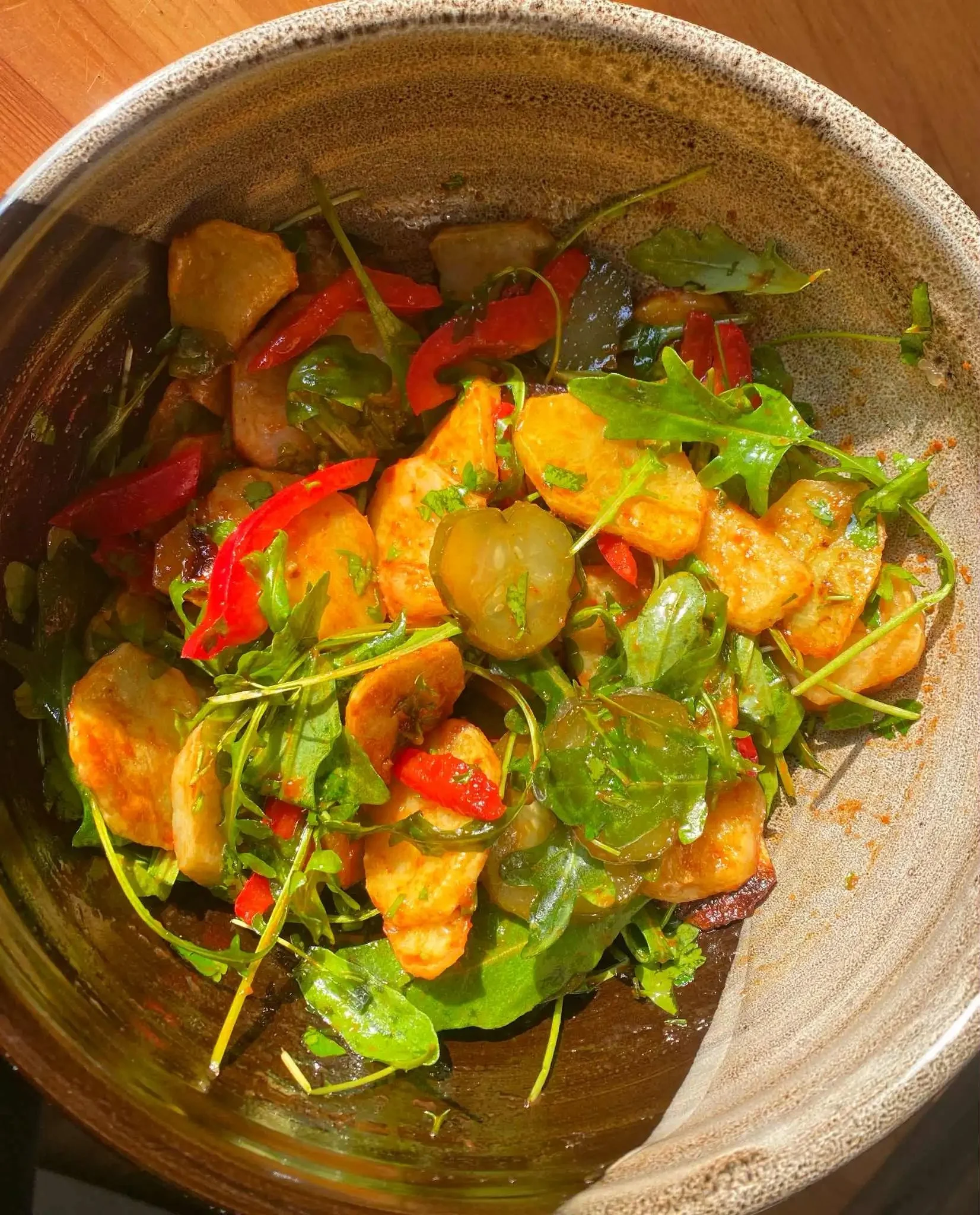 Potato Salad with Arugula and Peppers