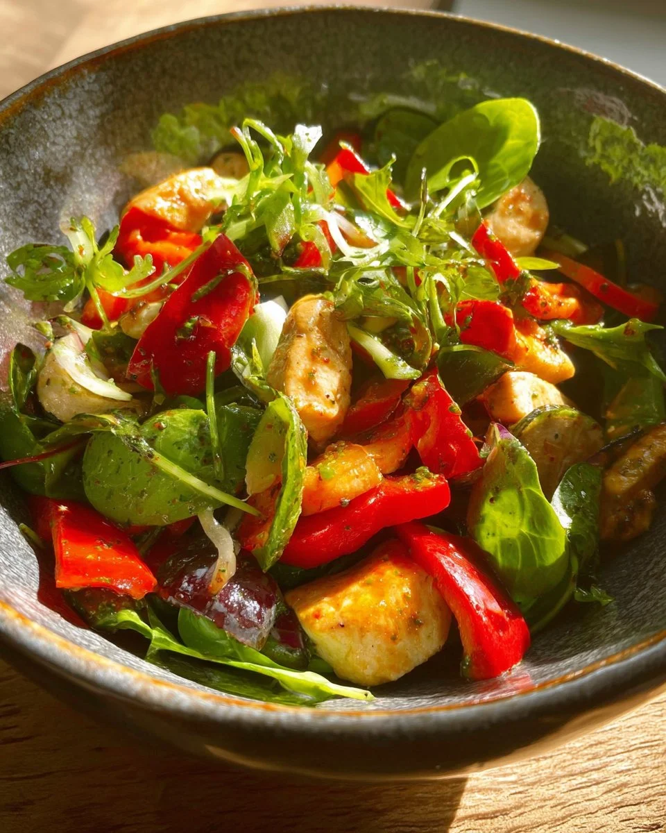 Potato Salad with Arugula and Peppers