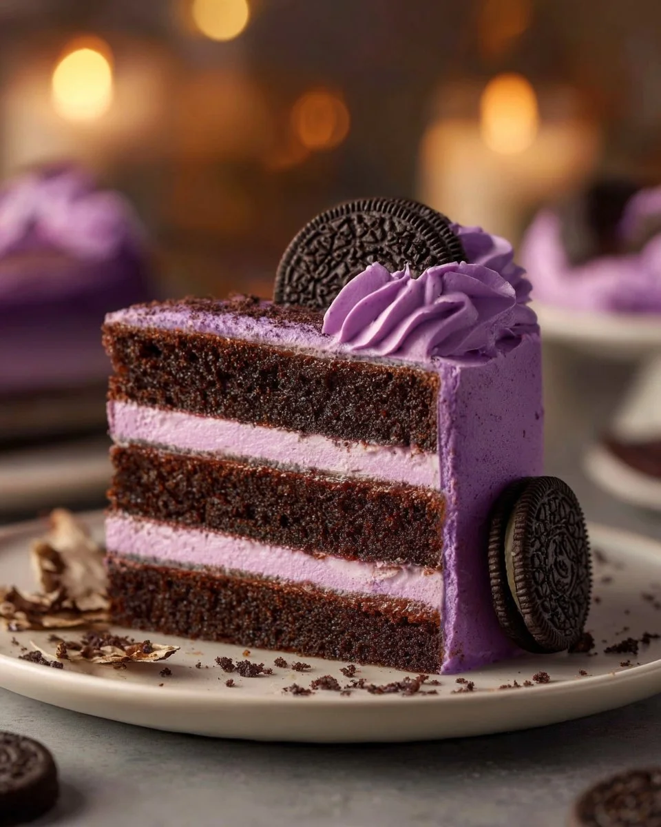 Purple Oreo Chocolate Cake