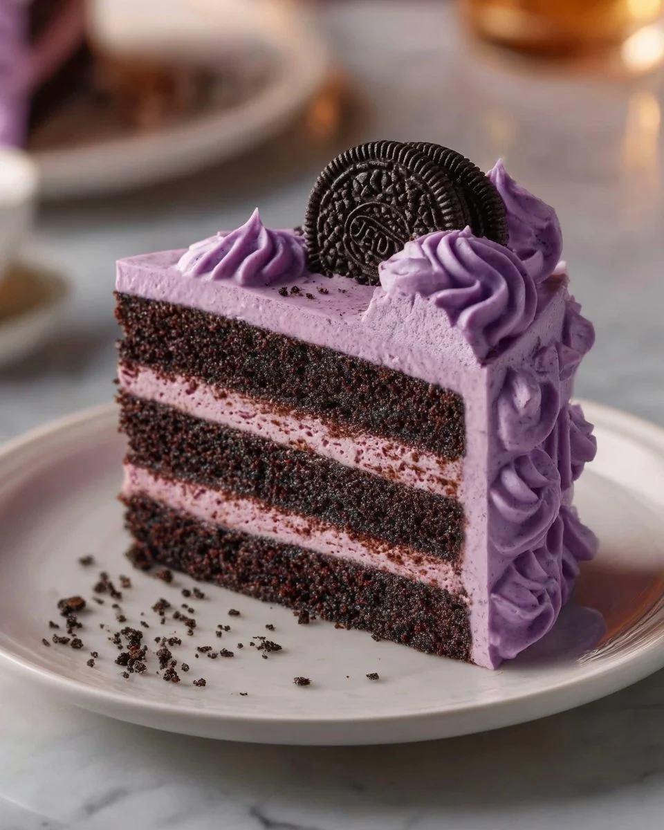 Purple Oreo Chocolate Cake