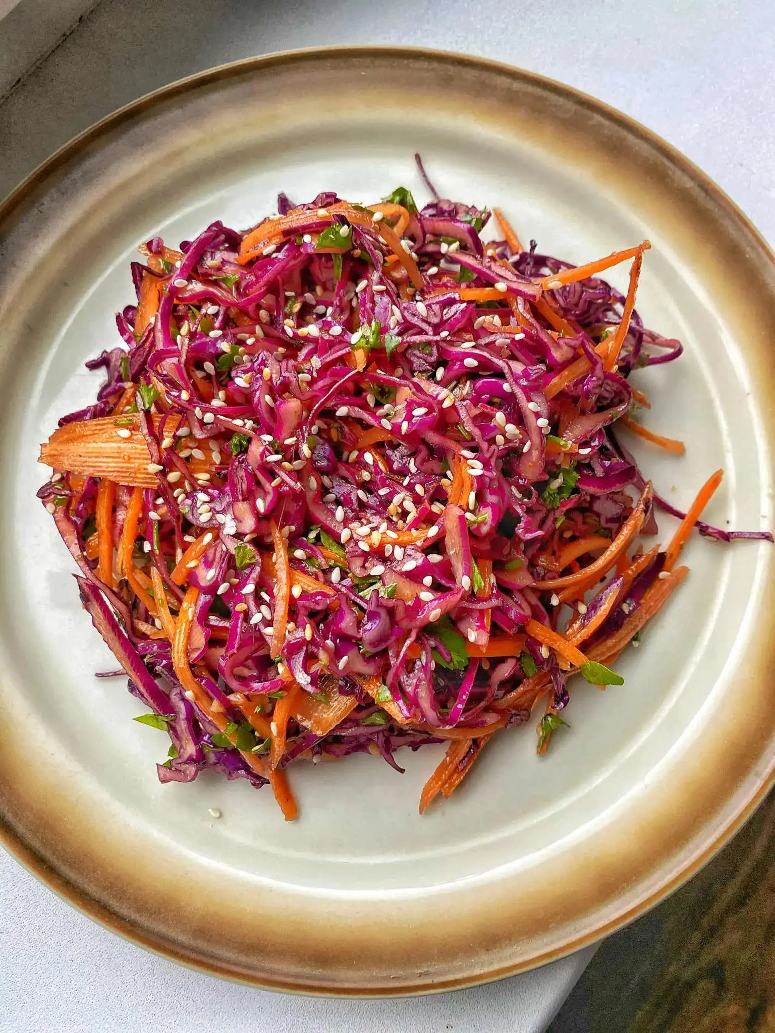 Red Cabbage and Carrot Salad