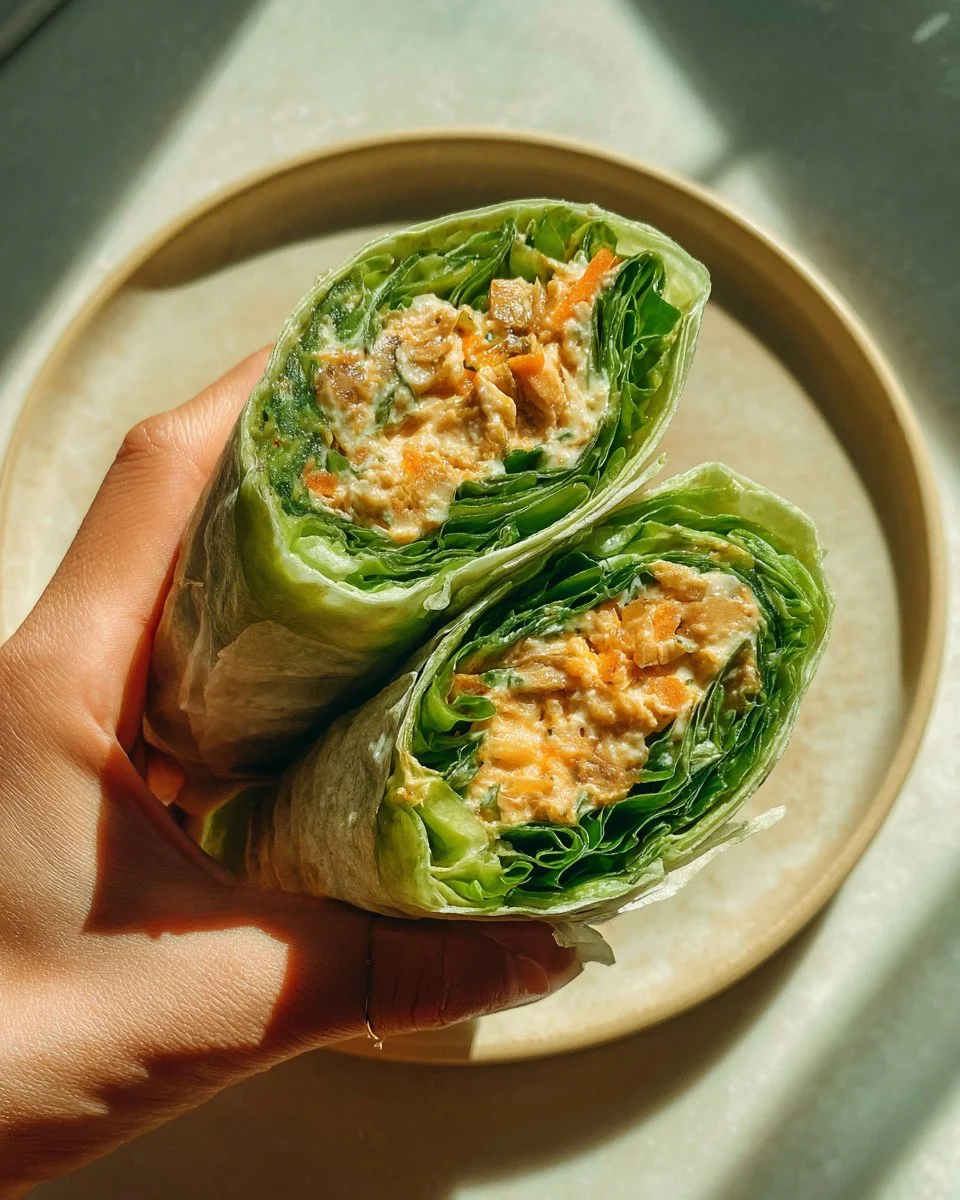 Healthy Red Lentil Tuna Salad with fresh ingredients