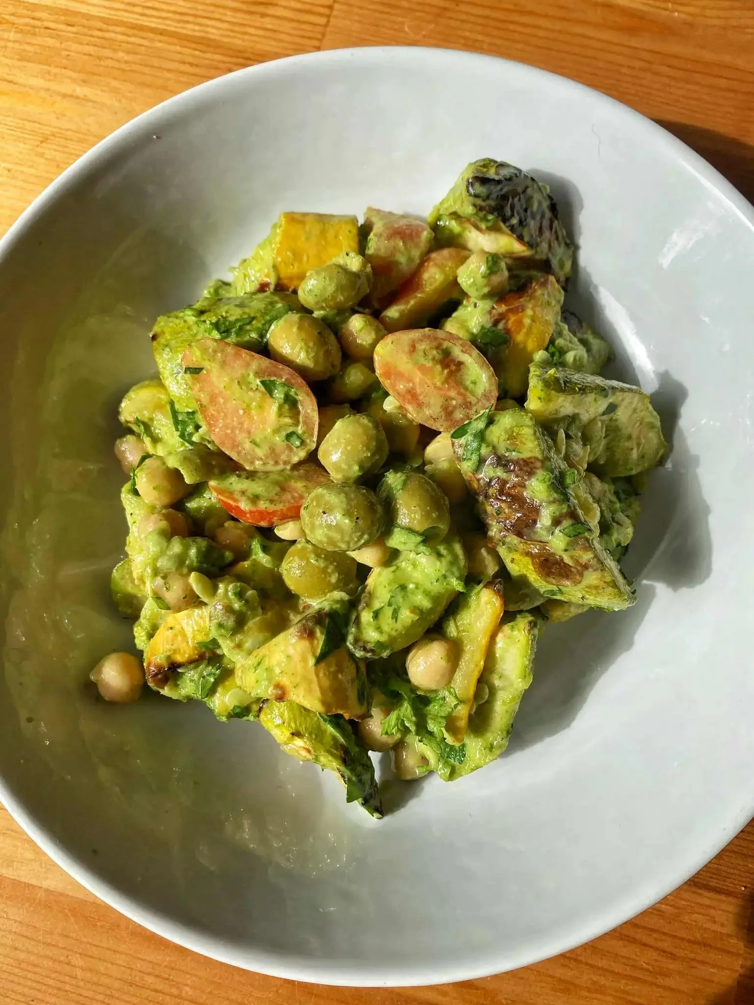 Roasted Zucchini Salad with Pesto