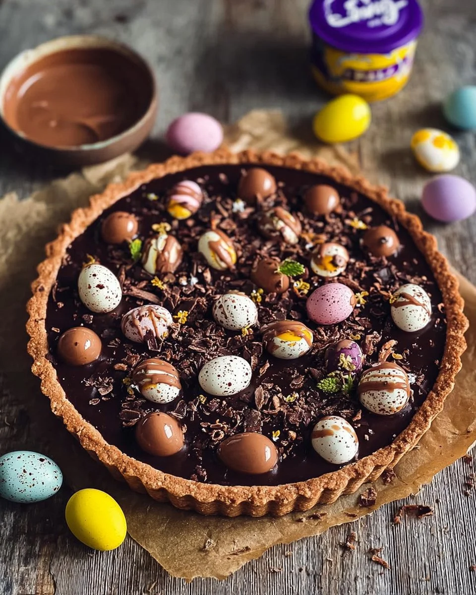 Salted Caramel Mini Eggs Tart