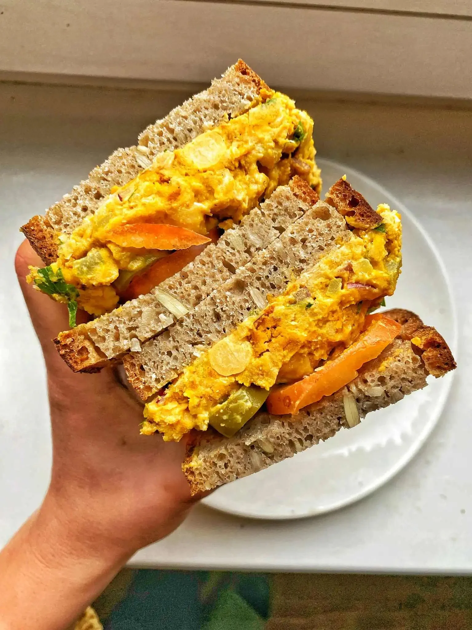 Smashed Chickpea Pumpkin Salad
