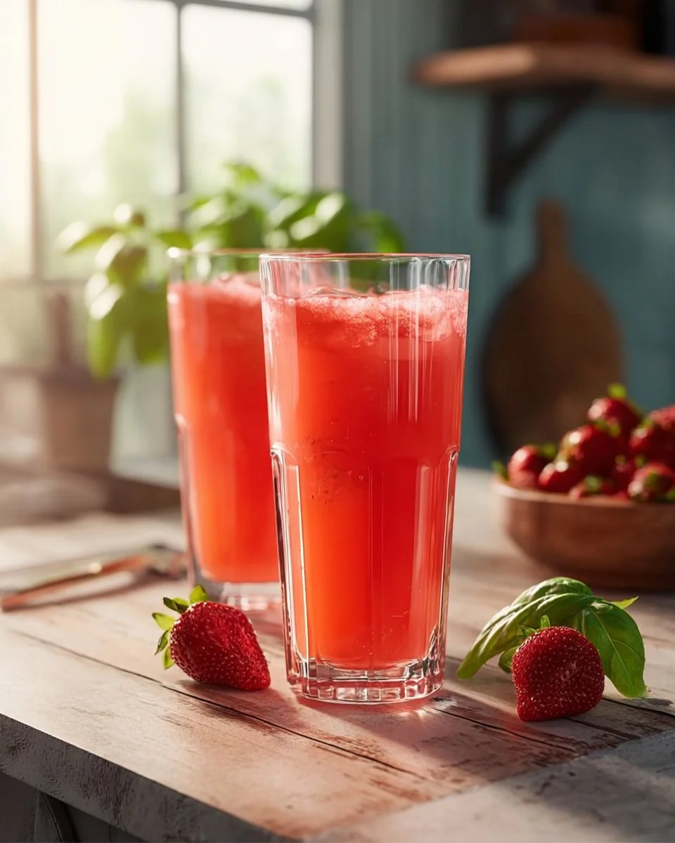 Strawberry Basil Lemonade