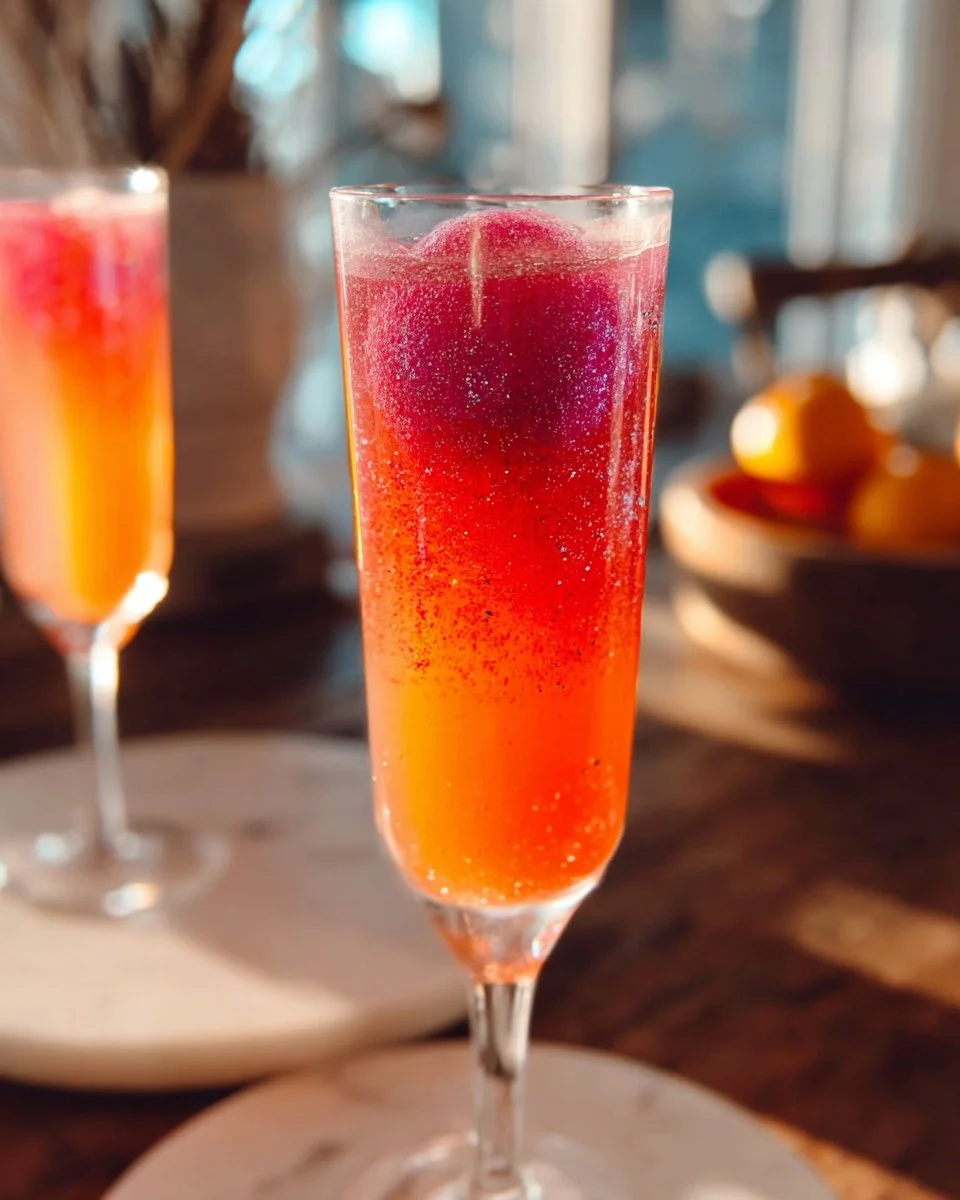 Valentine’s Day Glitter Ball Mimosas