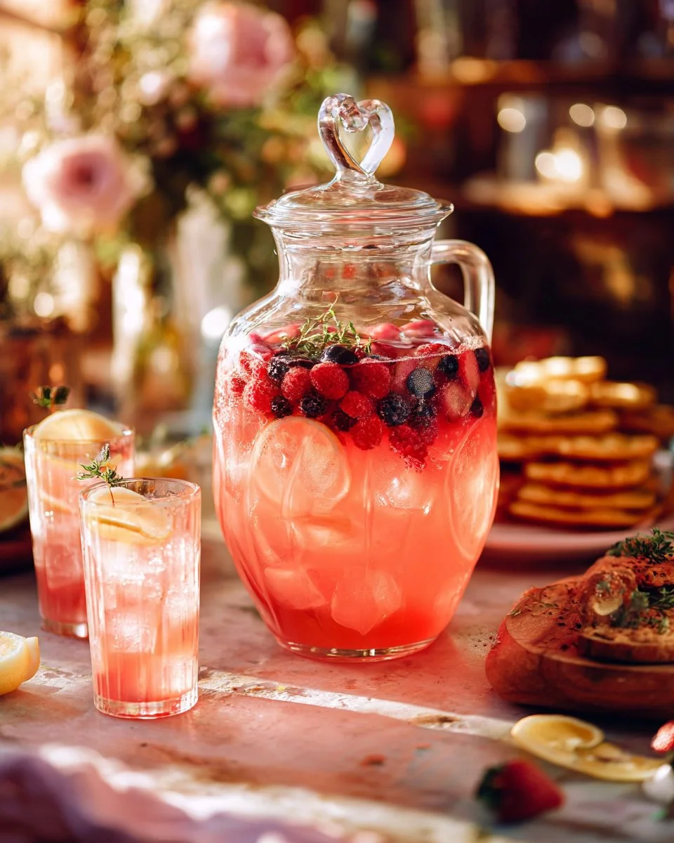 Valentine's Day Pink Batch Cocktail Pitcher