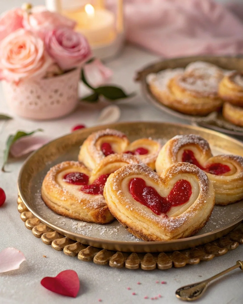 Valentine's Day Strawberry Palmiers