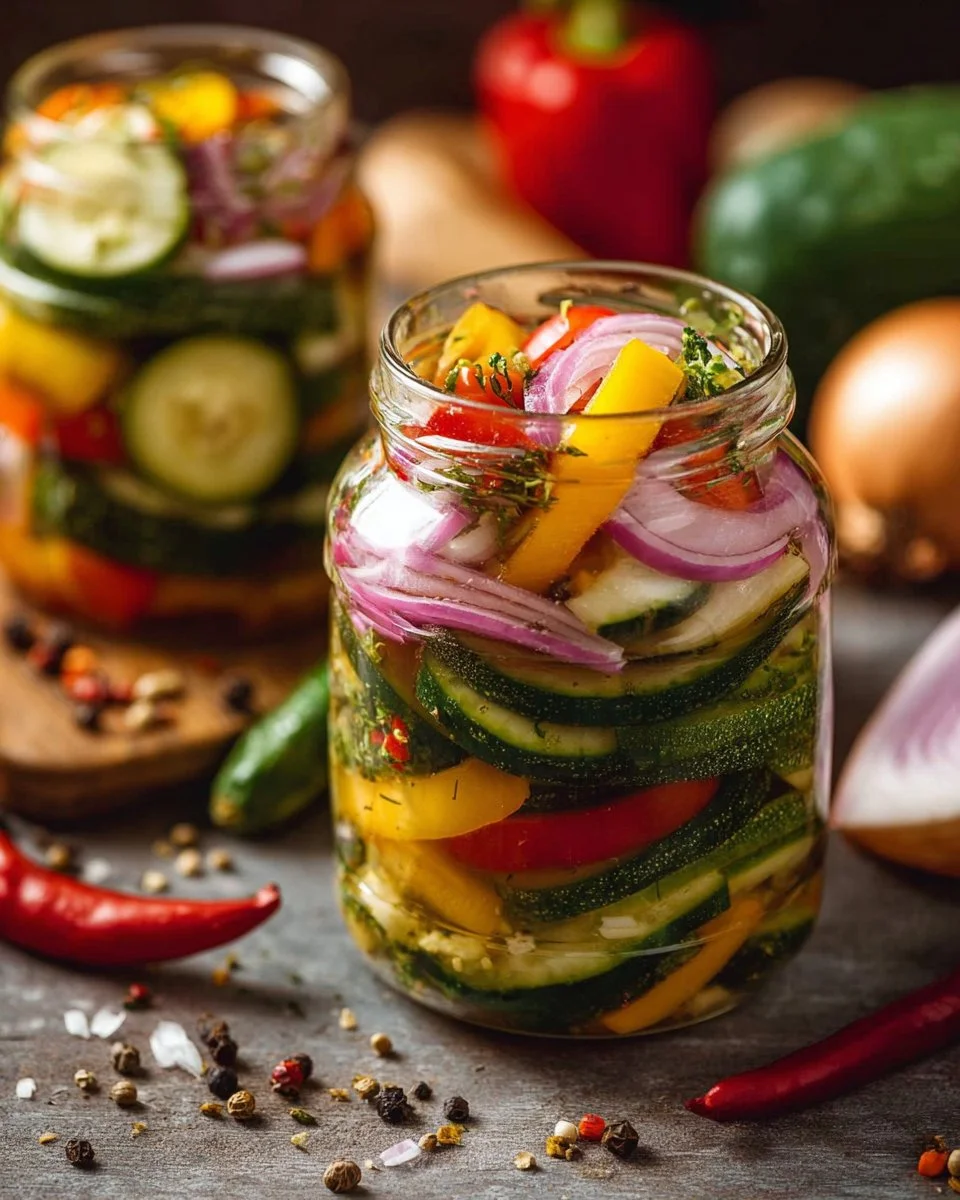Zero-Carb Pickled Cucumber, Onion & Bell Pepper Salad