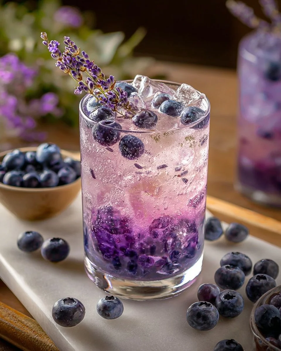 Blueberry Lavender Mocktail: A Refreshing Floral and Fruity Delight