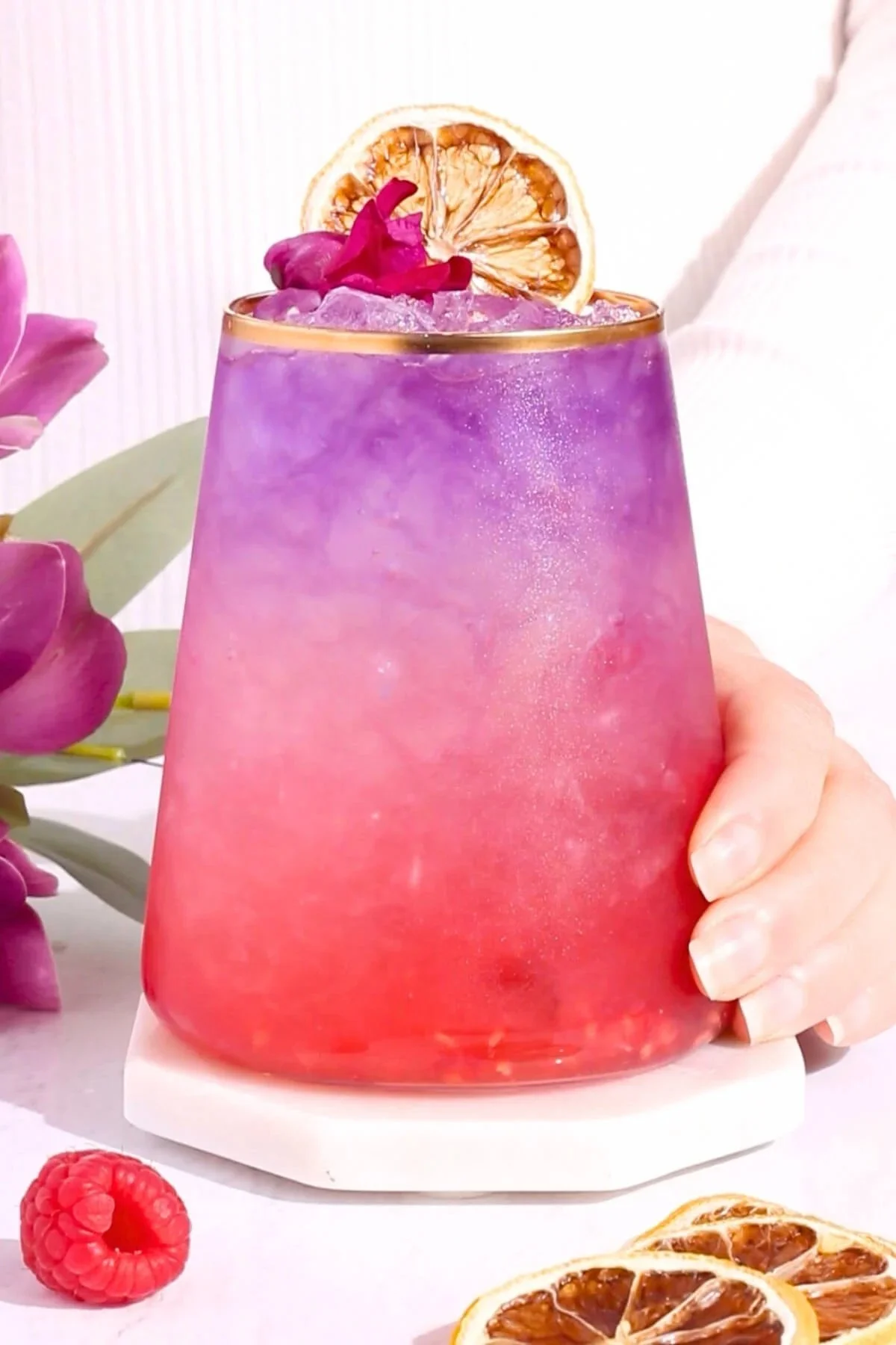 Kombucha Mocktails with Raspberry and Lemon