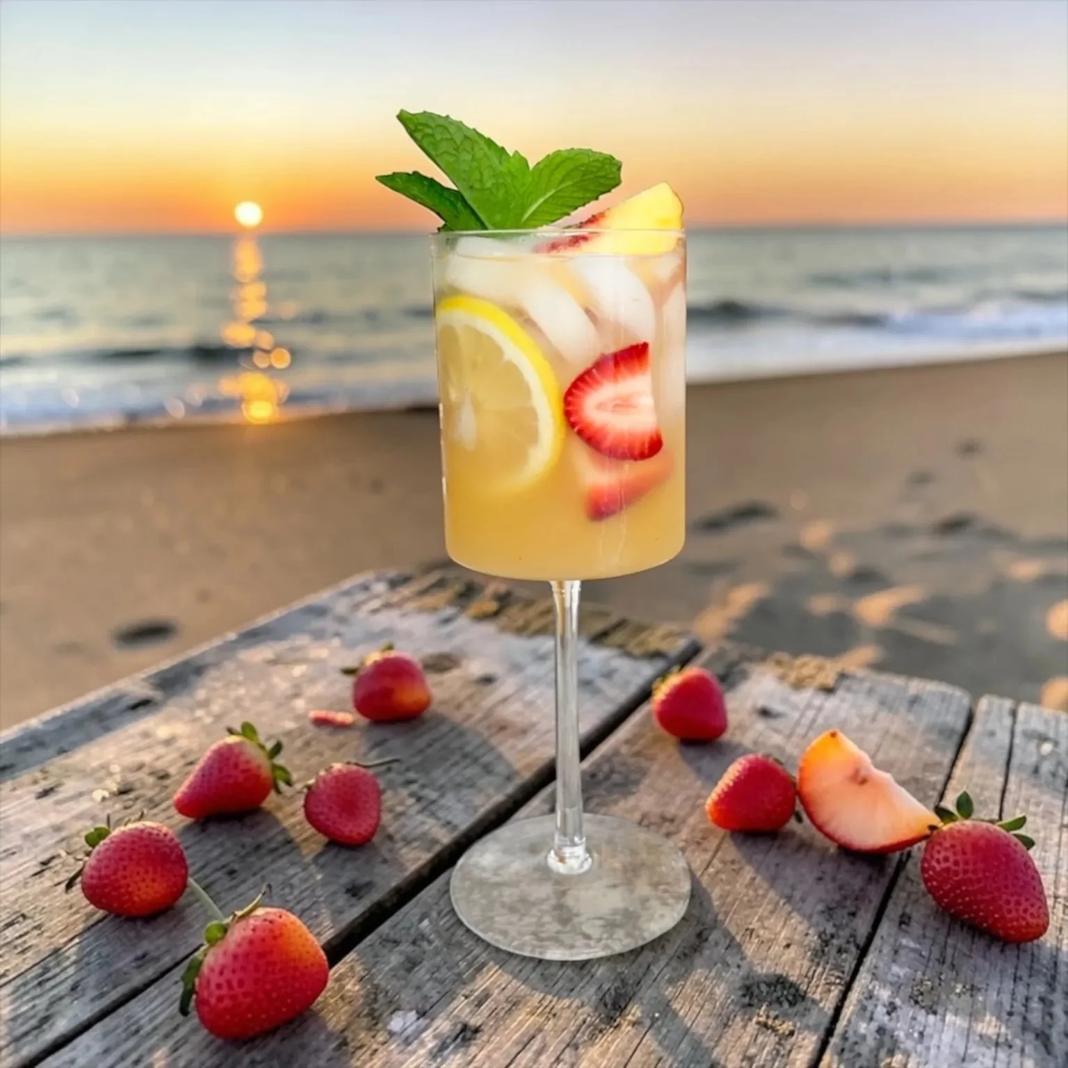 Raspberry Peach Mocktail Sangria