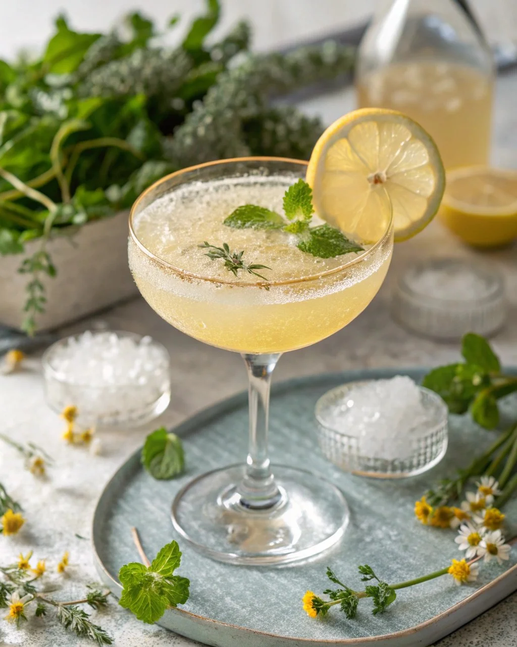 Sparkling Dandelion Lemon Elixir
