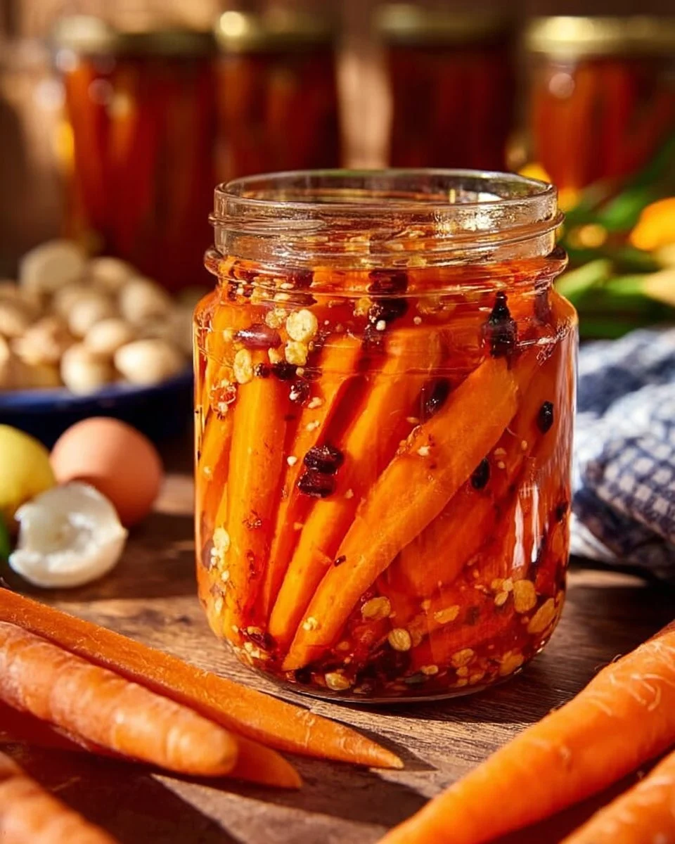 Sweet & Spicy Easter Hot Honey Pickled Carrots