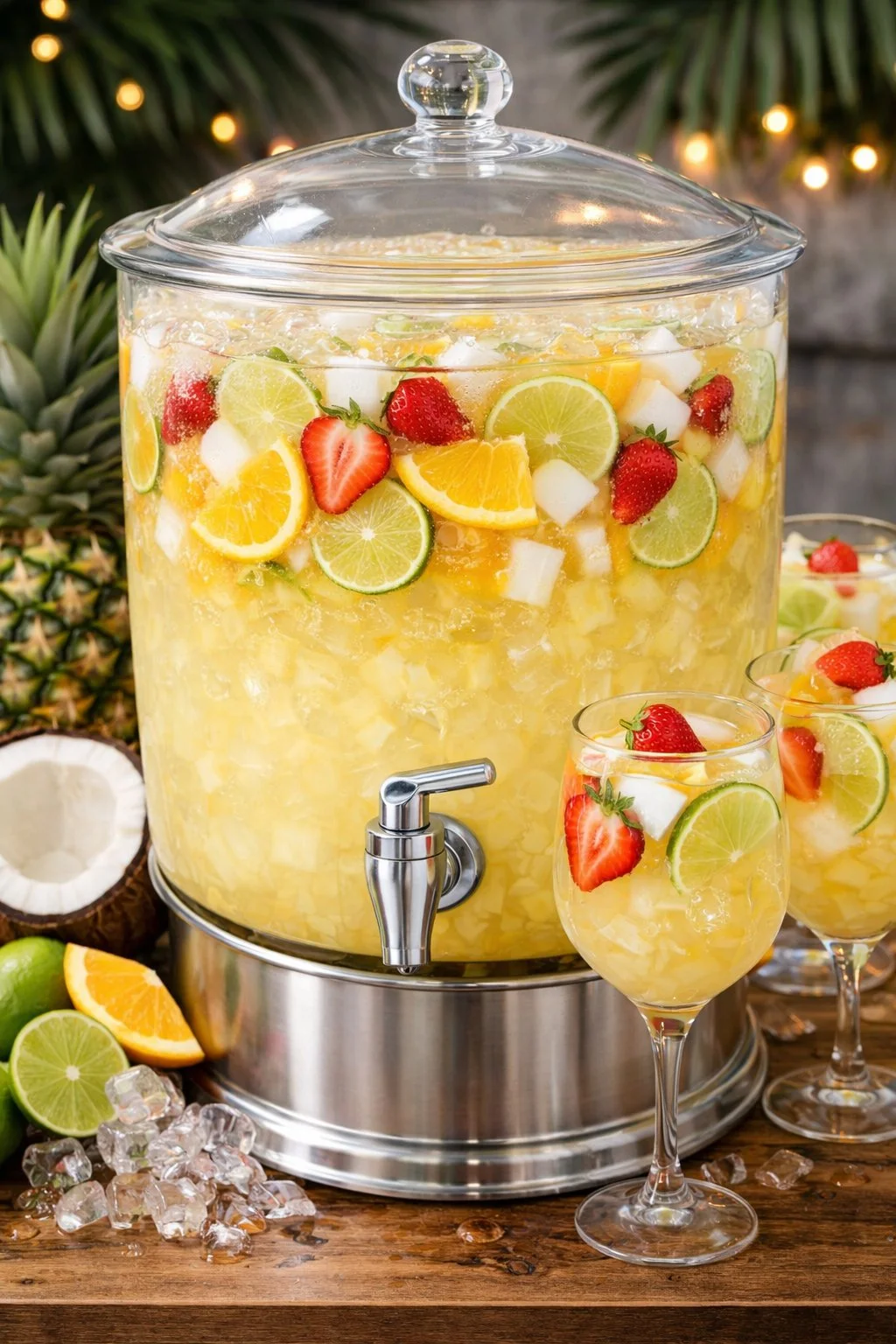 Tropical Pineapple Coconut Mocktail Punch