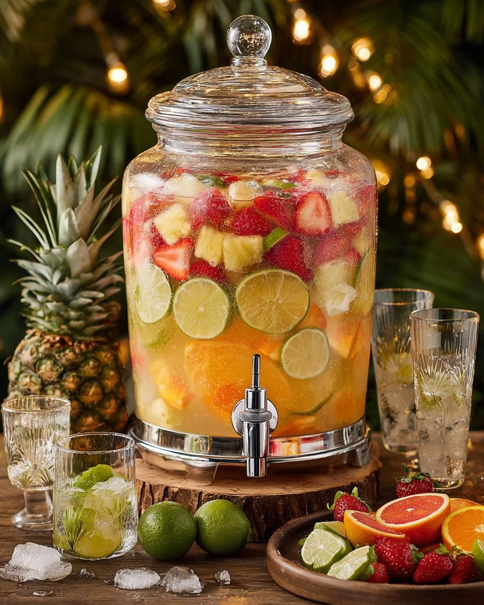 Tropical Pineapple Coconut Mocktail Punch