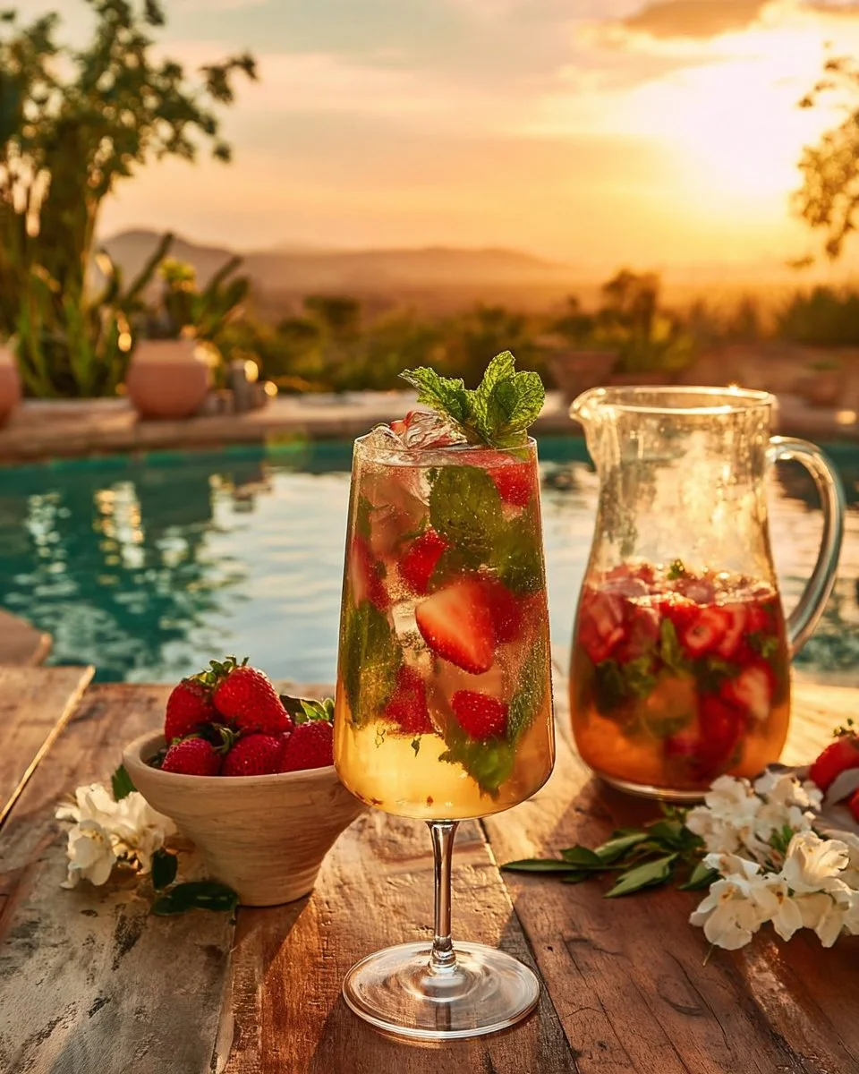 Berries and Mint White Sangria