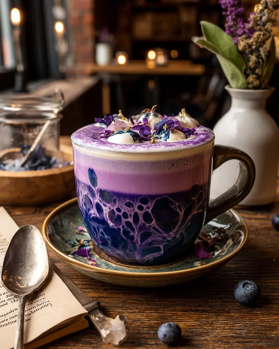 Blueberry Butterfly Pea Latte Fusion