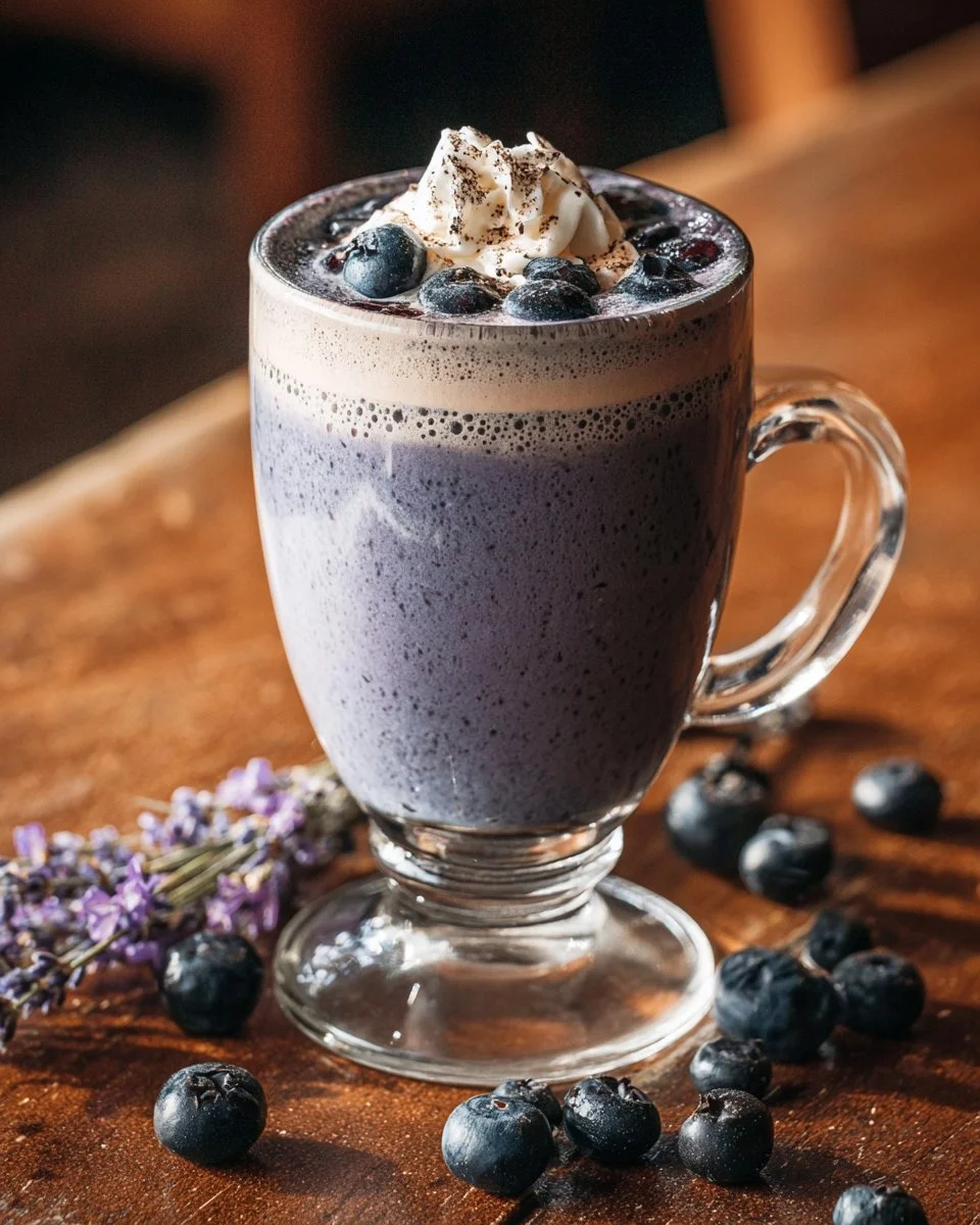 Blueberry Lavender Coconut Latte