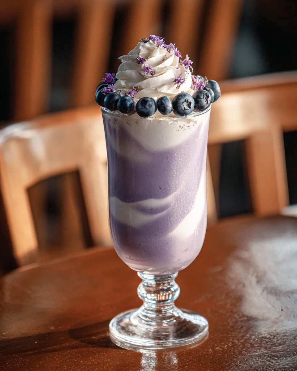 Blueberry Lavender Coconut Latte